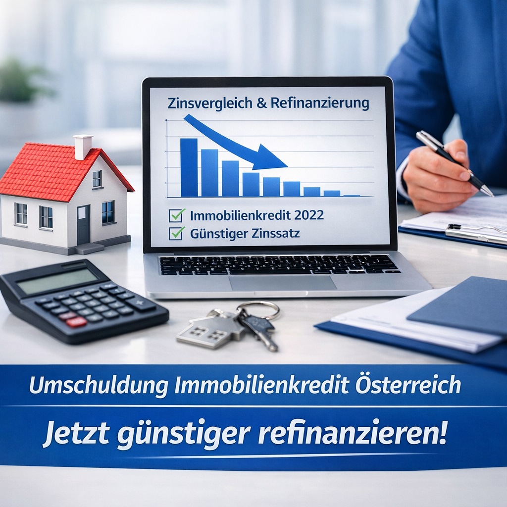 Immobilienkredit umschulden Österreich 2026: Günstige Zinsen sichern, Baufinanzierung optimieren.