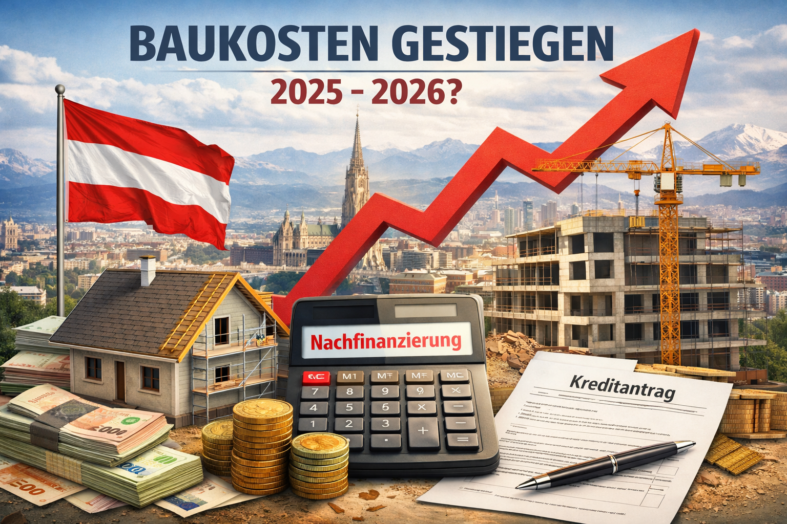 Hausbau Österreich 2026: Nachfinanzierung Kosten, Lösungen, Immobilienfinanzierung.