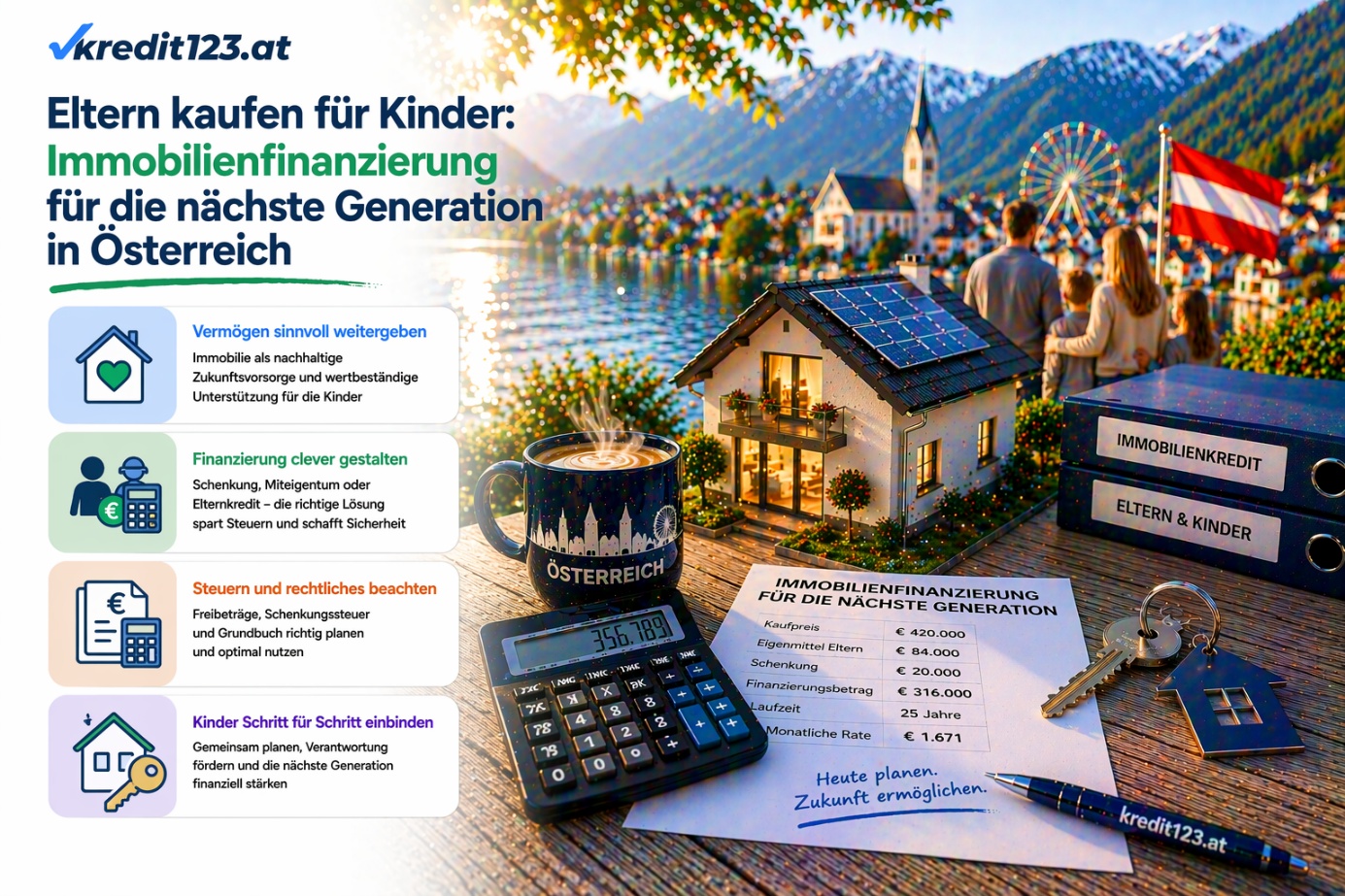 Eltern finanzieren Kindertraum: Immobilienkauf Österreich, Wohnbaufinanzierung.