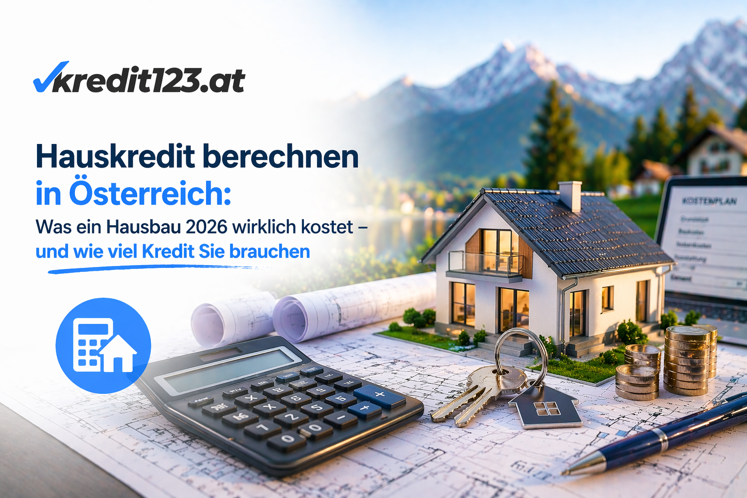 Hauskredit Österreich 2026: Kosten, Zinsen & Immobilienfinanzierung berechnen.
