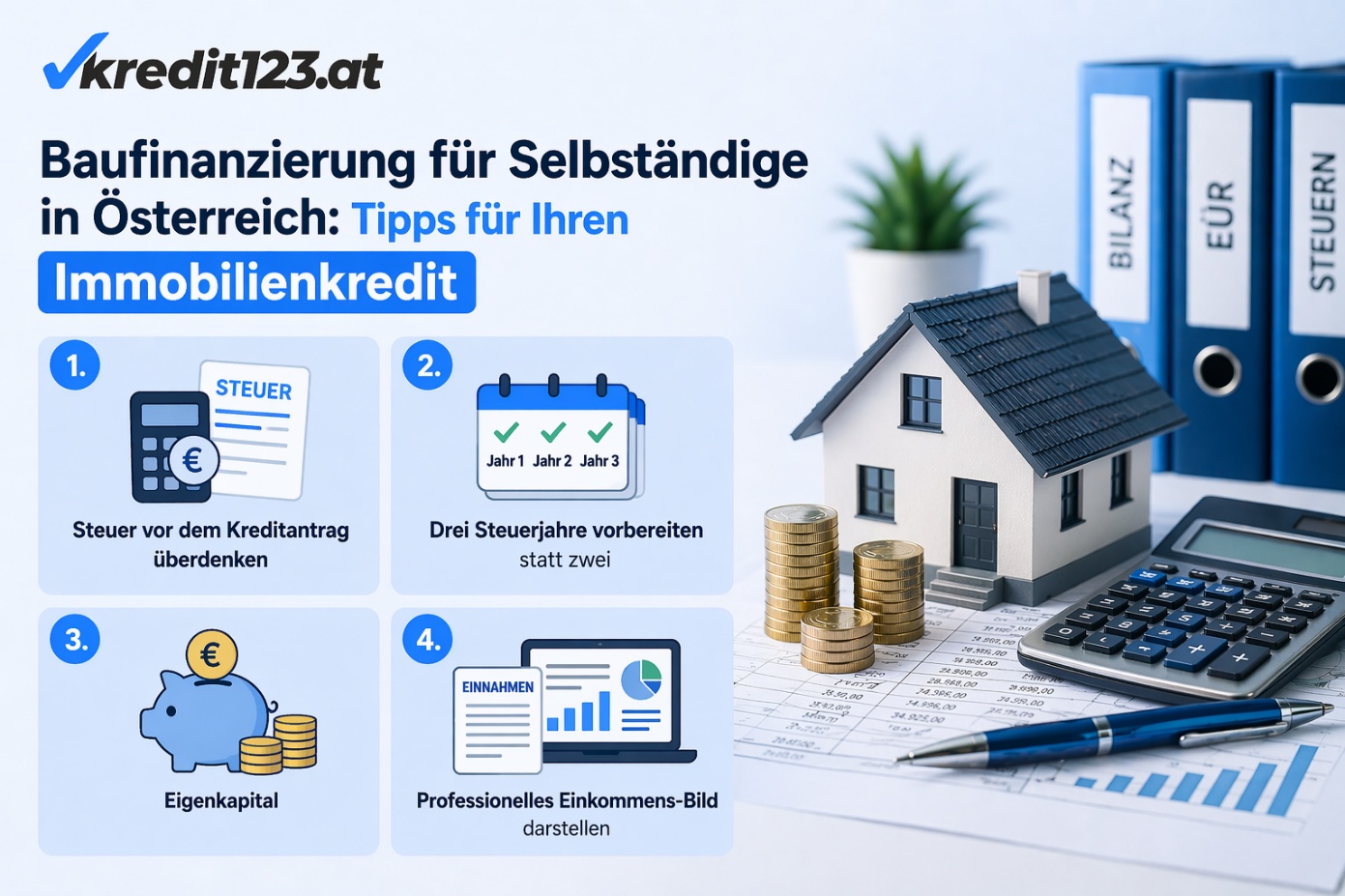 Baufinanzierung Selbständige Österreich: Immobilie, Kredit, Tipps, Eigenkapital.