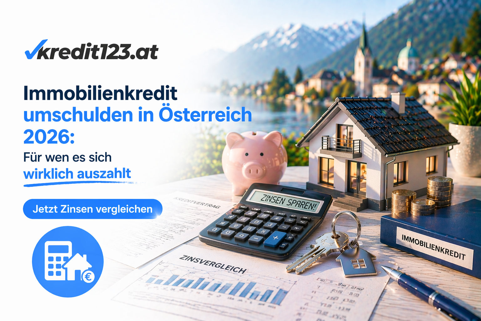 Immobilienkredit umschulden Österreich 2026: Zinsen, Tipps, Finanzierung.