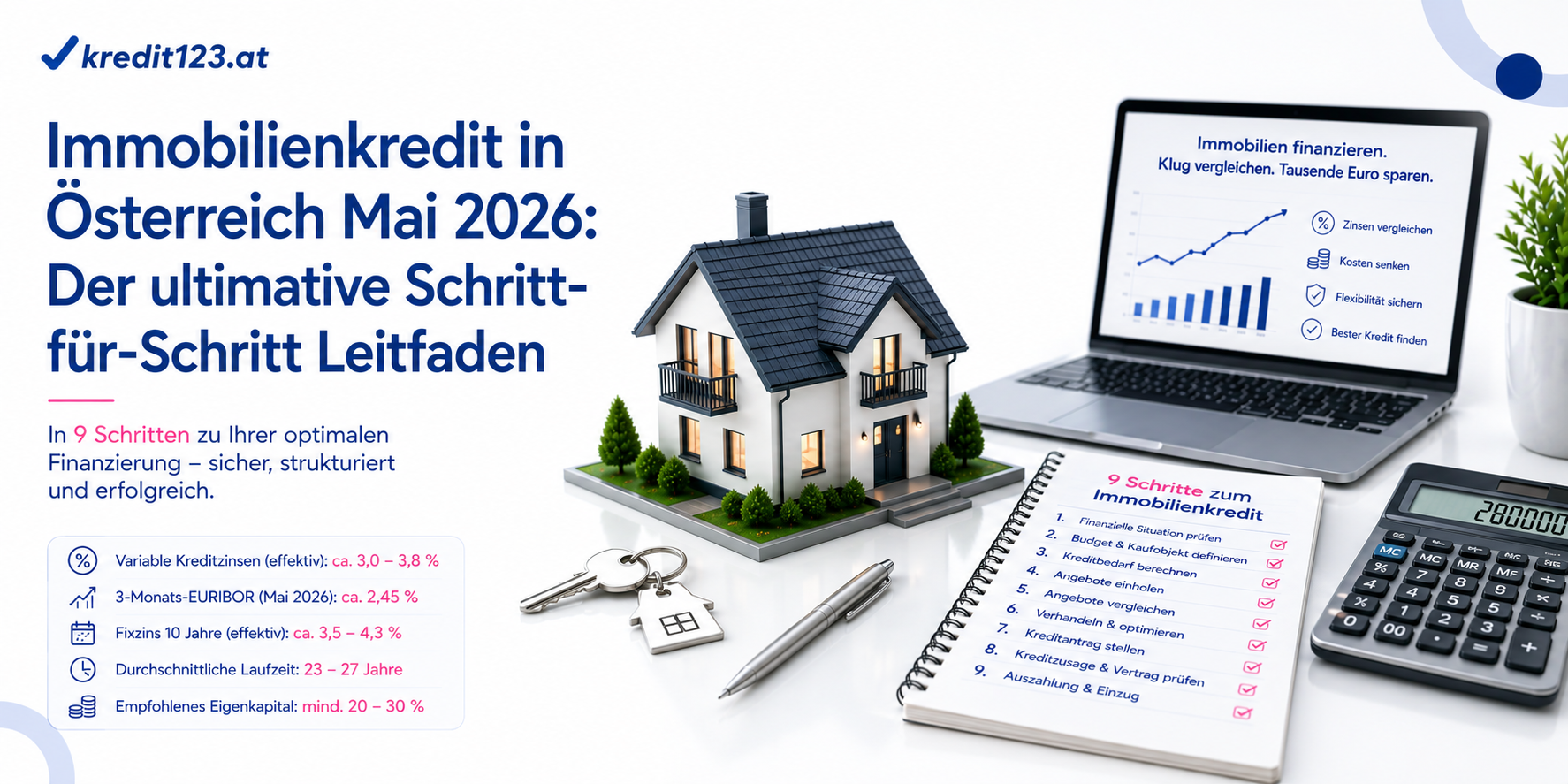 Immobilienkredit Österreich 2026: Leitfaden zur Finanzierung, Baukredit, Hypothek, Hauskauf