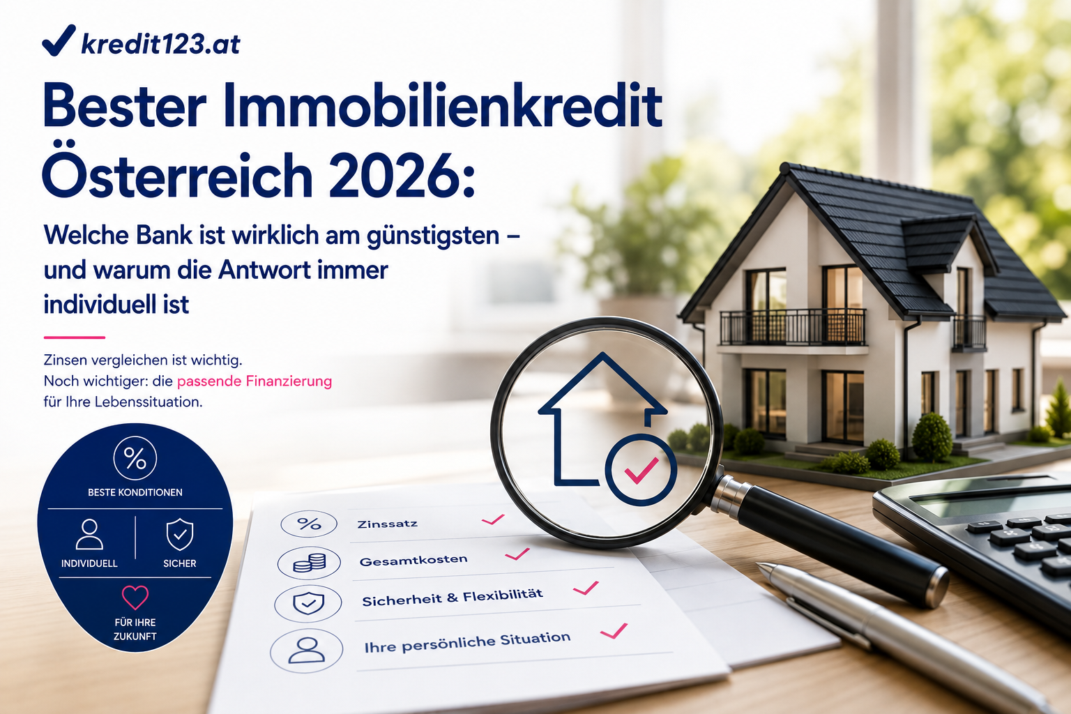 Immobilienkredit Österreich 2026: Banken-Vergleich für besten Zins. Baufinanzierung & Kreditangebote.
